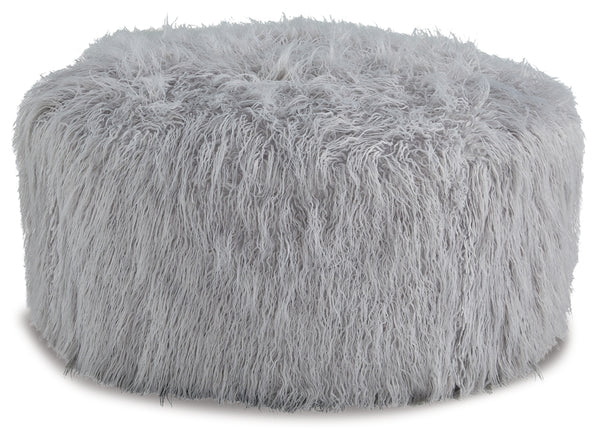 Galice Oversized Accent Ottoman (Color: Light Gray)