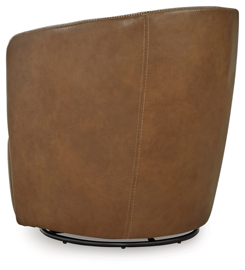 Kierreys Swivel Accent Chair (Color: Caramel)