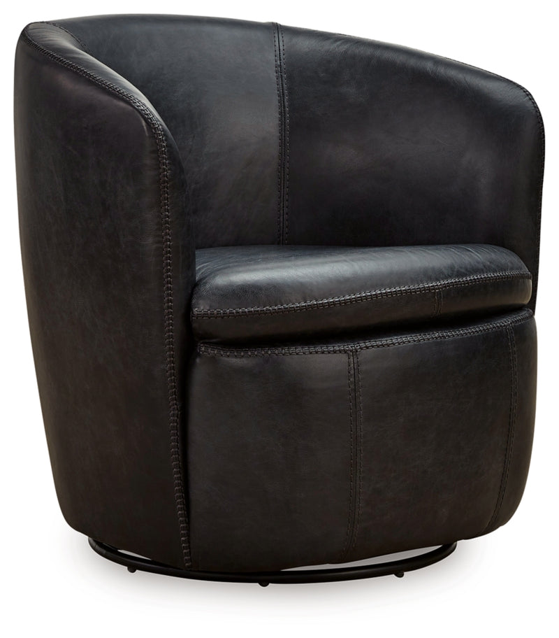 Kierreys Swivel Accent Chair (Color: Midnight)