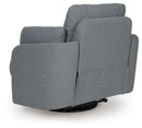 Alainmont Next-Gen Nuvella Swivel Power Recliner (Color: Salt and Pepper)