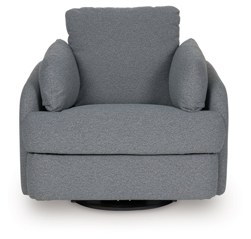 Alainmont Next-Gen Nuvella Swivel Power Recliner (Color: Salt and Pepper)