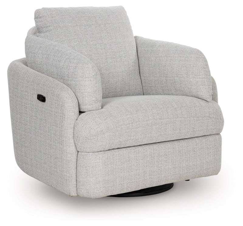 Alainmont Next-Gen Nuvella Swivel Power Recliner (Color: Stone)