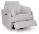 Alainmont Next-Gen Nuvella Swivel Power Recliner (Color: Stone)