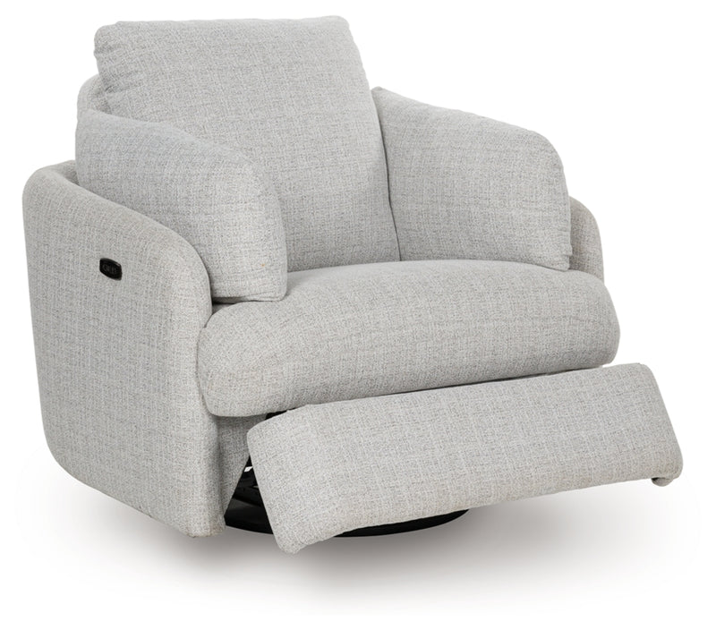 Alainmont Next-Gen Nuvella Swivel Power Recliner (Color: Stone)