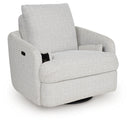 Alainmont Next-Gen Nuvella Swivel Power Recliner (Color: Stone)