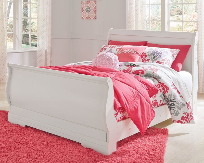Anarasia Full Sleigh Bed, Dresser and Nightstand