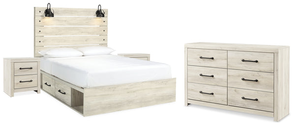 Cambeck Queen Panel Bed with Storage, Dresser and 2 Nightstands