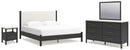Cadmori King Panel Bed, Dresser, Mirror and Nightstand