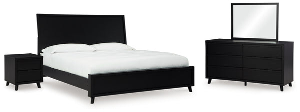 Danziar King Panel Bed, Dresser, Mirror and Nightstand