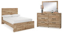 Hyanna Full Panel Storage Bed, Dresser and Mirror