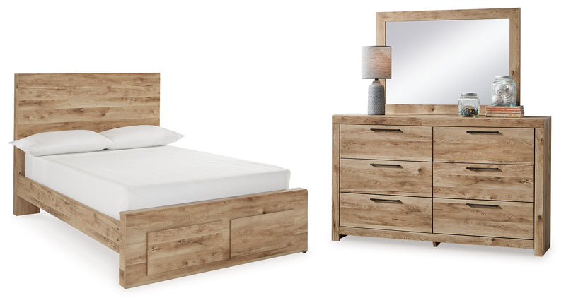Hyanna Full Panel Storage Bed, Dresser and Mirror