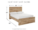Hyanna Full Panel Storage Bed, Dresser and Mirror