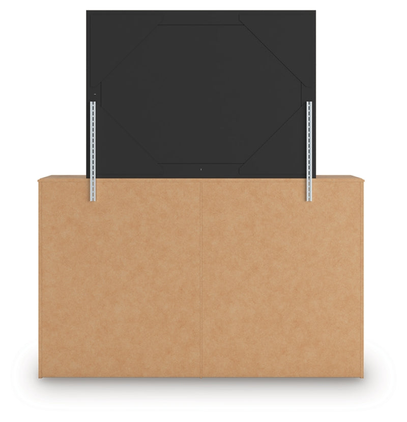 Aleaport King Panel Bed, Dresser, Mirror and Nightstand