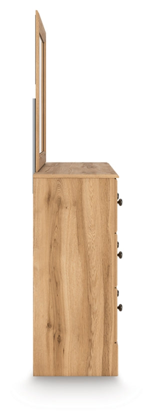 Aleaport King Panel Bed, Dresser, Mirror and Nightstand