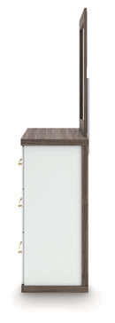 Kendanport Queen Upholstered Bed, Dresser, Mirror and Nightstand