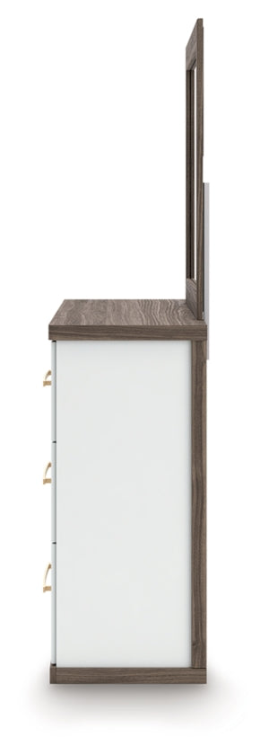 Kendanport Queen Upholstered Bed, Dresser, Mirror and Nightstand