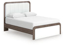 Kendanport Queen Upholstered Bed, Dresser, Mirror and Nightstand