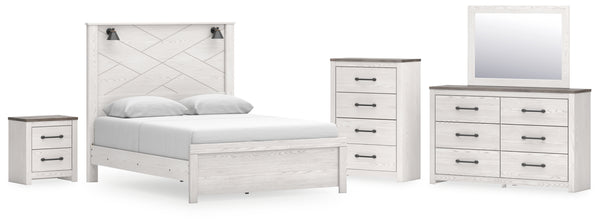 Gerridan Queen Panel Bed, Dresser, Mirror, Chest and Nightstand