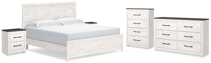 Gerridan King Panel Bed, Dresser, Chest and 2 Nightstands