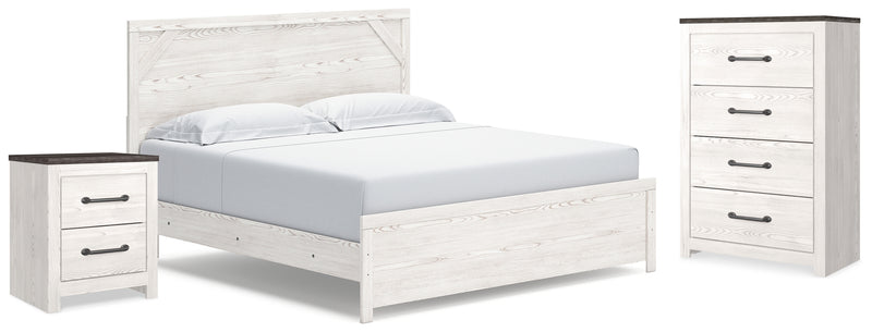 Gerridan King Panel Bed, Chest and Nightstand