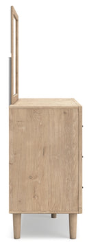 Cielden Full Panel Bed, Dresser and Mirror