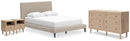 Cielden Queen Upholstered Bed, Dresser and 2 Nightstands