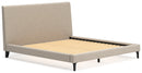 Cielden Queen Upholstered Bed with Roll Slats (Bed Size: King)