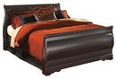 Huey Vineyard Full Sleigh Bed with Mirrored Dresser and 2 Nightstands