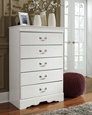 Anarasia Twin Sleigh Bed, Dresser, Mirror and Chest