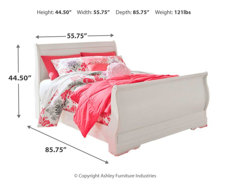 Anarasia Queen Sleigh Bed (Bed Size: Full)
