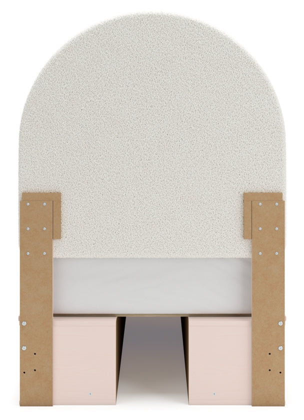 Wistenpine Twin Upholstered Panel Bed with Storage