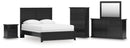 Maribel Queen Panel Bed, Dresser, Mirror, Chest and Nightstand