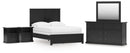 Maribel Full Panel Bed with Dresser, Mirror and 2 Nightstands