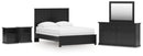 Maribel Queen Panel Bed with Dresser, Mirror and 2 Nightstands
