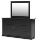 Maribel Full Panel Bed with Dresser, Mirror and 2 Nightstands