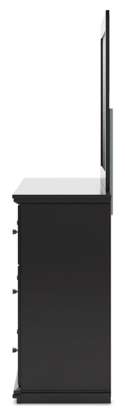 Maribel Full Panel Bed, Dresser, Mirror and Nightstand