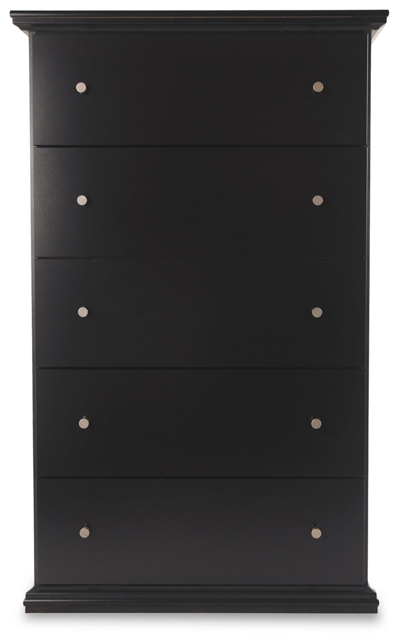 Maribel Queen Panel Bed, Dresser, Mirror, Chest and Nightstand