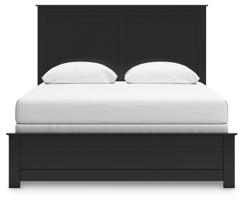 Maribel Queen Panel Bed with Dresser, Mirror and 2 Nightstands