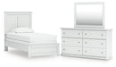 Bostwick Shoals Twin Panel Bed, Dresser and Mirror