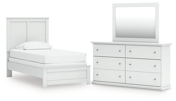 Bostwick Shoals Twin Panel Bed, Dresser and Mirror