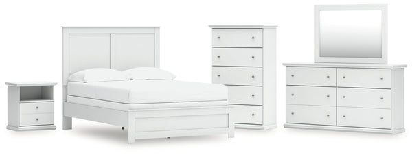 Bostwick Shoals Full Panel Bed, Dresser, Mirror, Chest, and Nightstand