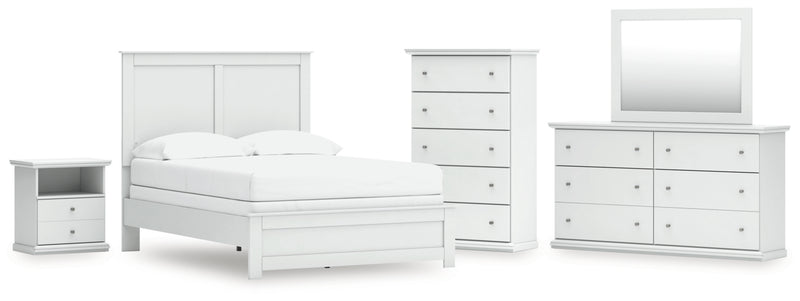 Bostwick Shoals Full Panel Bed, Dresser, Mirror, Chest, and Nightstand