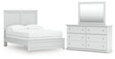 Bostwick Shoals Full Panel Bed, Dresser and Mirror