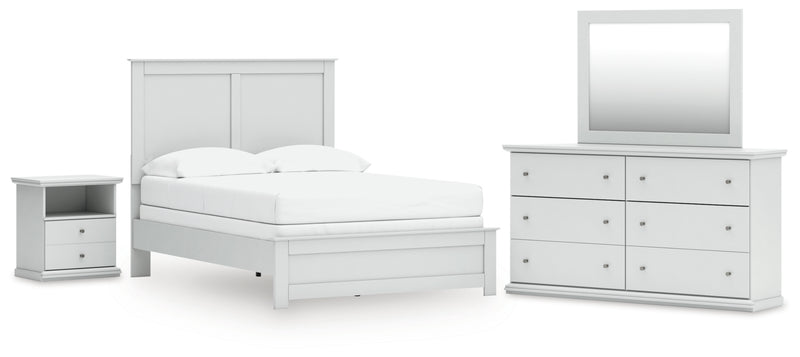 Bostwick Shoals Full Panel Bed, Dresser, Mirror and Nightstand