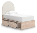 Arloster Twin Upholstered Panel Bed with Storage