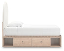 Arloster Twin Upholstered Panel Bed with Storage