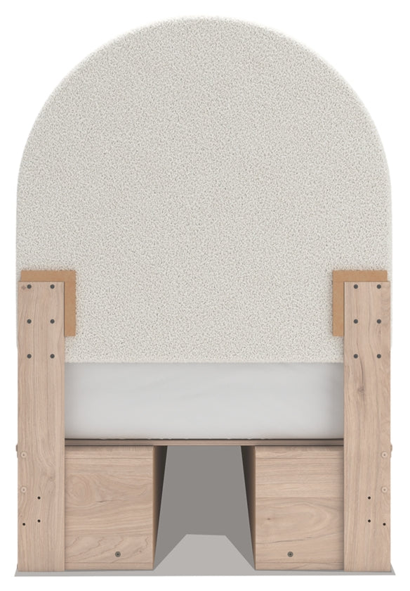 Arloster Twin Upholstered Panel Bed with Storage