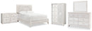 Paxberry Queen Panel Bed, Dresser, Mirror, Chest and 2 Nightstands