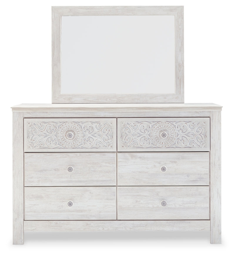 Paxberry King Panel Bed, Dresser, Mirror and Nightstand