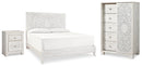 Paxberry King Panel Bed, Chest and Nightstand